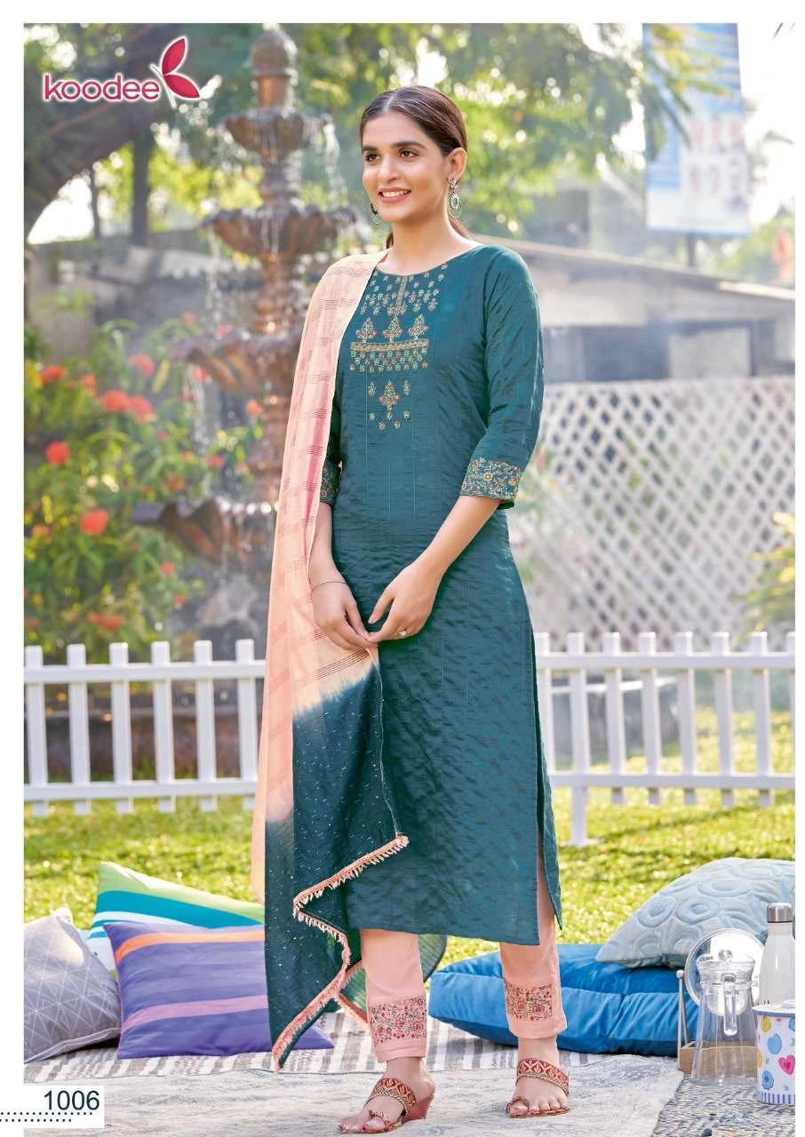 Koodee Riya Vol 3 Fancy Viscose Wholesale Readymade Salwar Suit Catalog — Wholesale Readymade Suit, MPA wholesale from Surat - Gallery Image 3